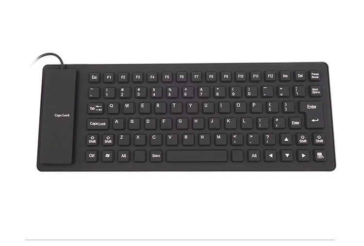 Waterproof Silicone Keyboard Foldable Flexible USB Dustproof DirtProof Full Size