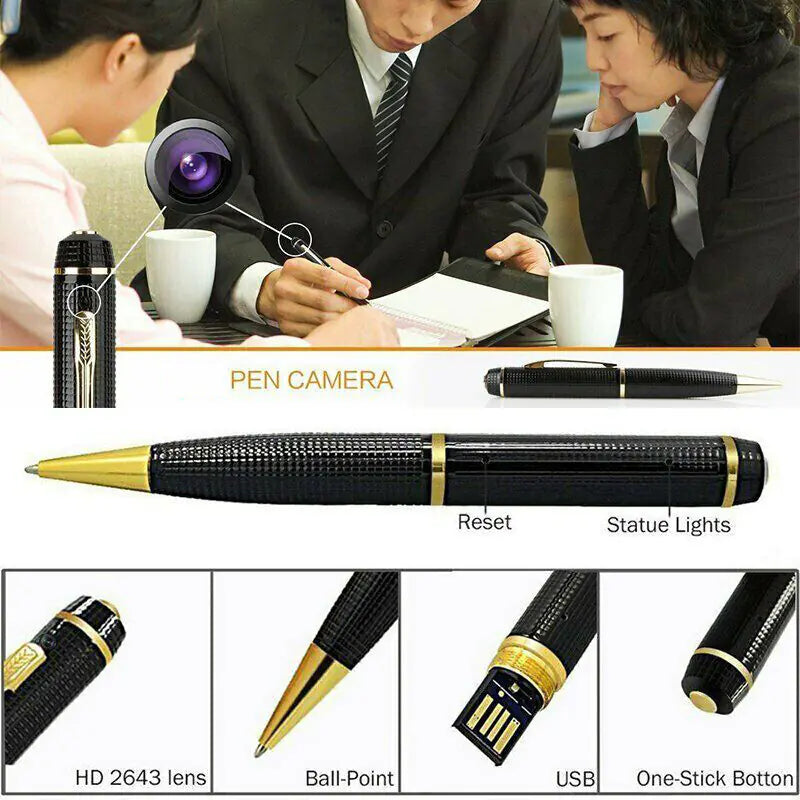 Cam Pocket Pen Camera HD 1080P Mini Body Video Recorde